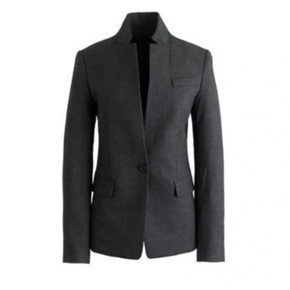 J.Crew Regent Blazer In Wool Flannel  - Gray 4P